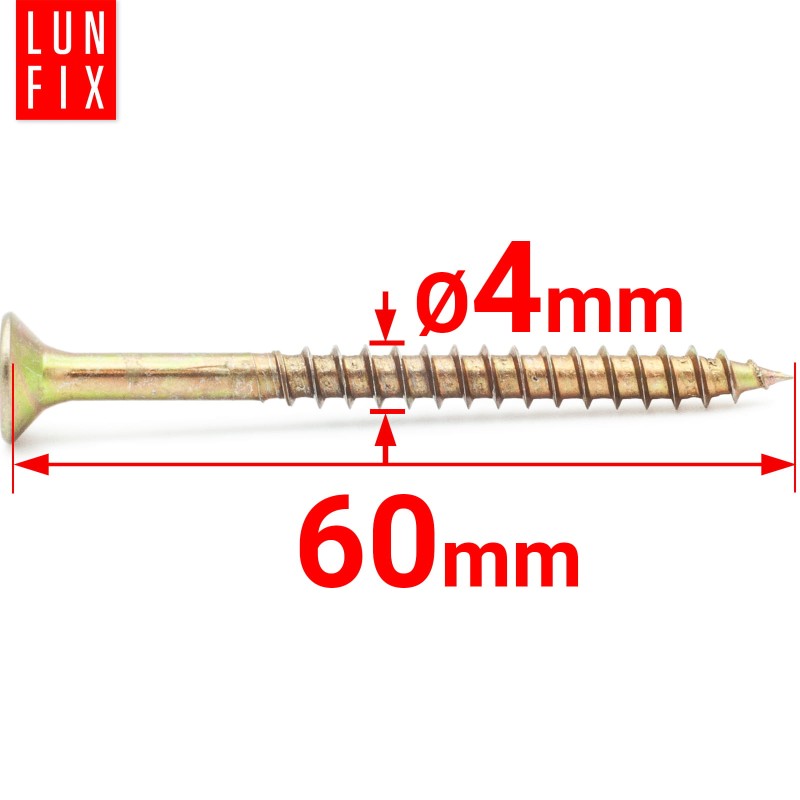 Wkręty uniwersalne 4x60 hartowane ocynkowane KDH 250szt.
