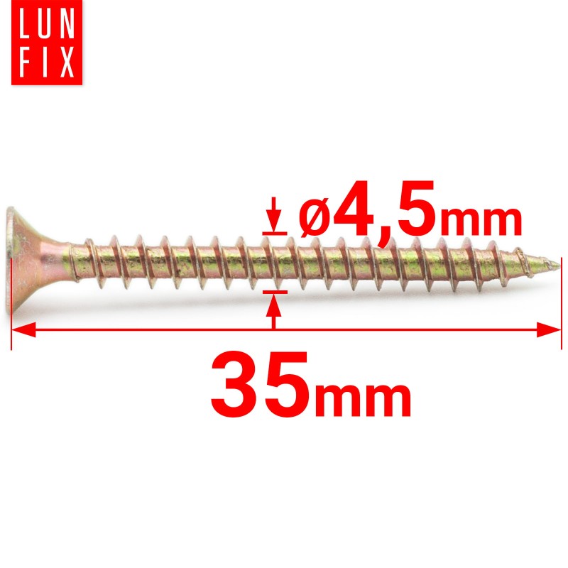 Wkręty uniwersalne 4,5x35 hartowane ocynkowane KDH 500szt.
