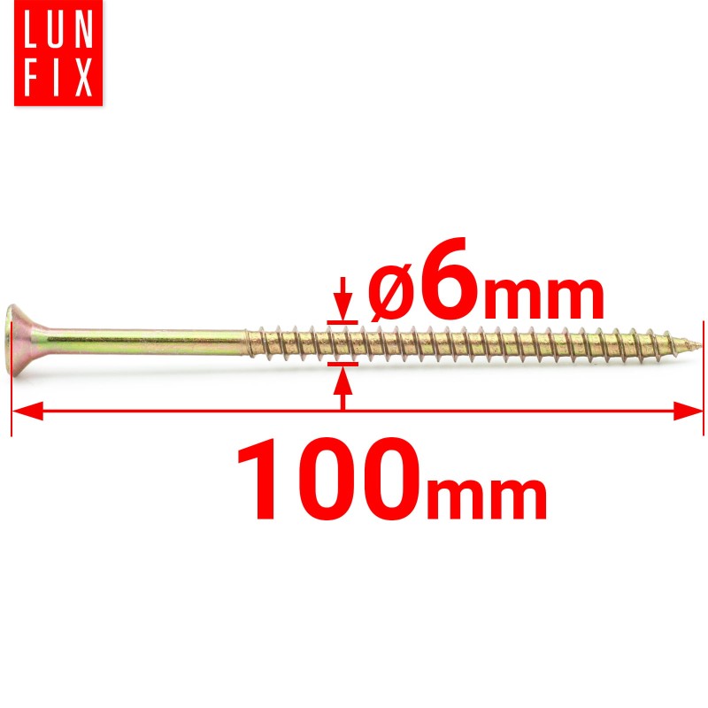 Wkręty uniwersalne 6x100 hartowane ocynkowane KDH 100szt.