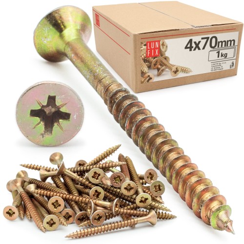 Vrut se zápustnou do dřeva a dřevotřísky 4x70 1kg