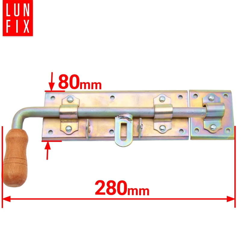 Zástrčka vratová 280x80mm s dřevěnou koncovkou pravá 1ks.