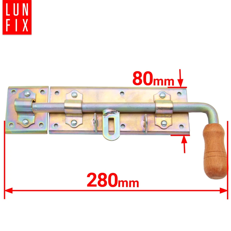 Zástrčka vratová 280x80mm s dřevěnou koncovkou levá 1ks