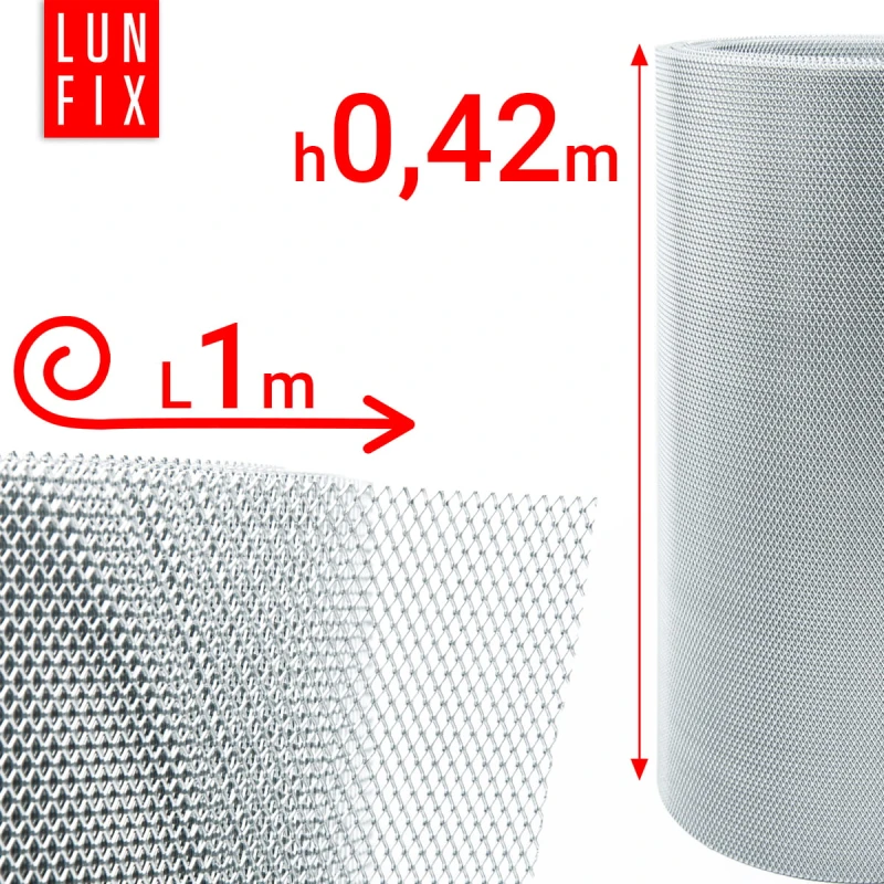 Tahokov z ocelového plechu  0,6mm pozinkovaný oko 4x3mm výška 420cm délka 1m