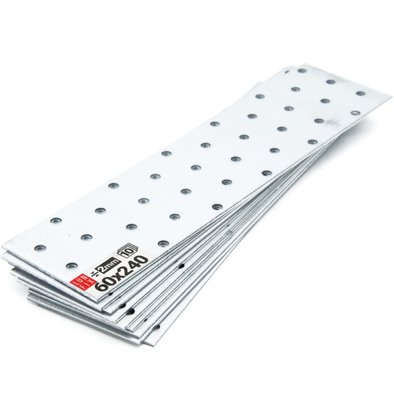 Płytka perforowana 60x240x2  łącznik ciesielski płaski 10szt.