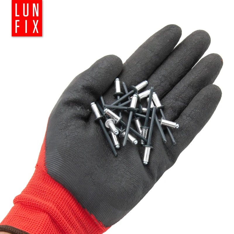 Nýt trhací 4,8x10mm hliník/ocel se zapuštěnou hlavou 100ks černý RAL9005