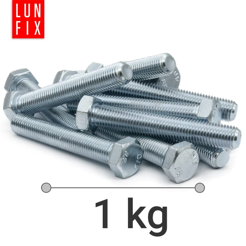 Metrický šroub M14x90 pozinkovaný DIN 933 třída 8.8 1kg