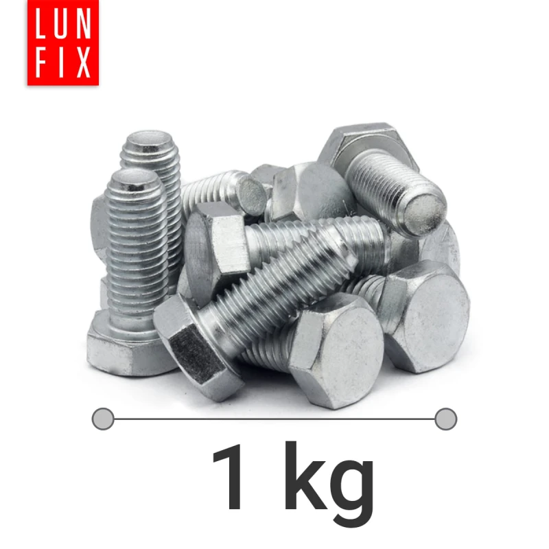 Metrický šroub M6x50 pozinkovaný DIN 933 třída 5.8 1kg