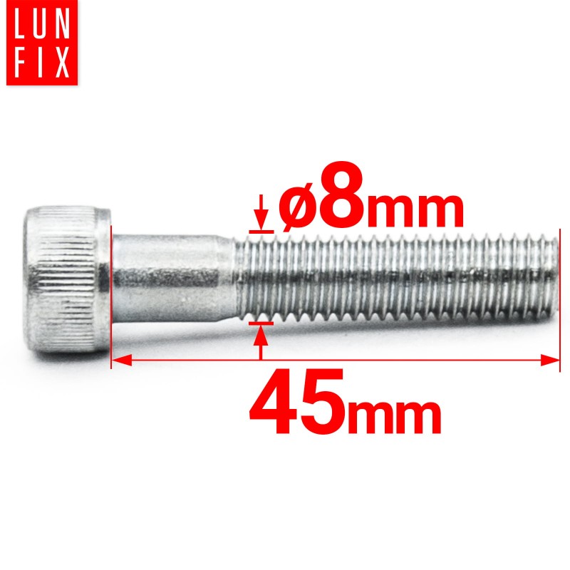 Śruby imbusowe M8x45 ocynkowane DIN912 klasa 8.8 1kg