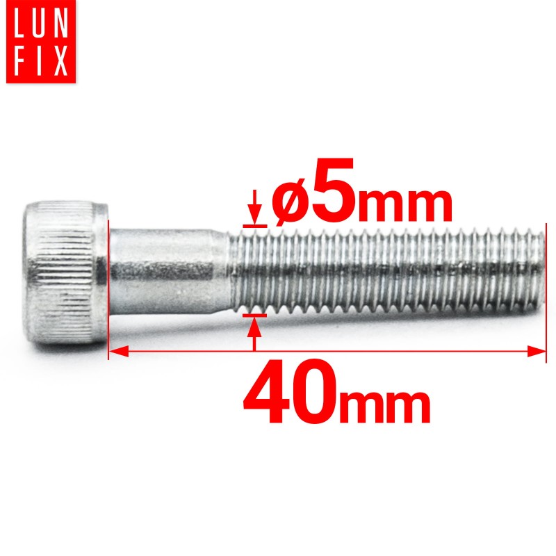 Śruby imbusowe M5x40 ocynkowane DIN912 klasa 8.8 1kg
