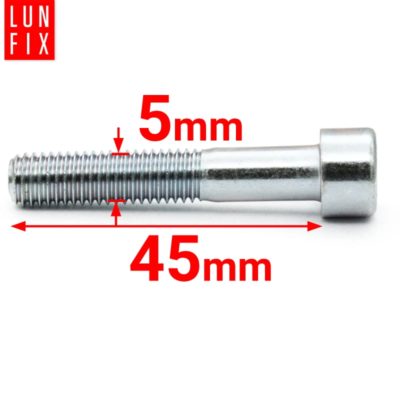 Šroub s válcovou hlavou M5x45 vnitřní šestihran DIN912 třída 8,8 1kg