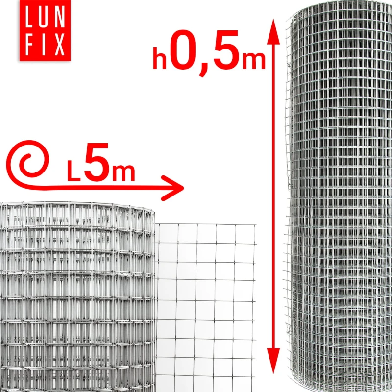 Svařované chovatelské pletivo oko 25x25 drát 1mm pozinkované h0,5m role 5m