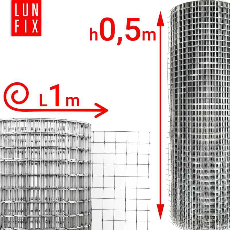 Svařované chovatelské pletivo oko 25x25 drát 1mm pozinkované h0,5m role 1m