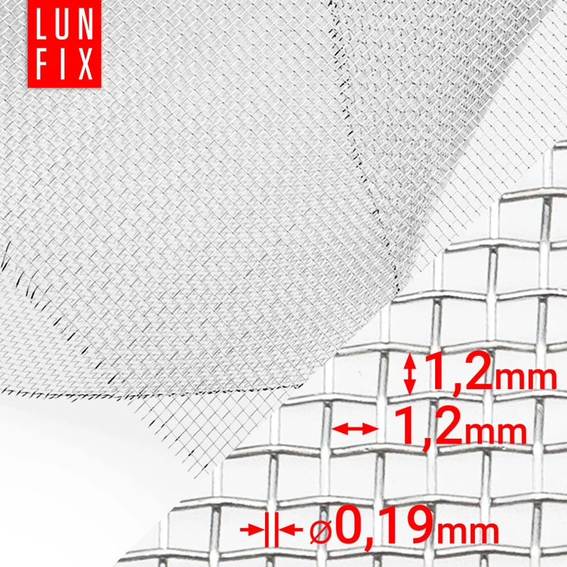 Nerezové pletivo očko 1,2x1,2 mm fi0,19mm 1000x500mm
