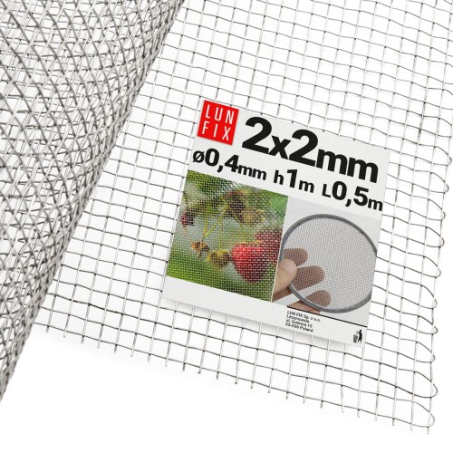 Nerezové pletivo očko 2x2 mm fi0,4mm 1000x500mm