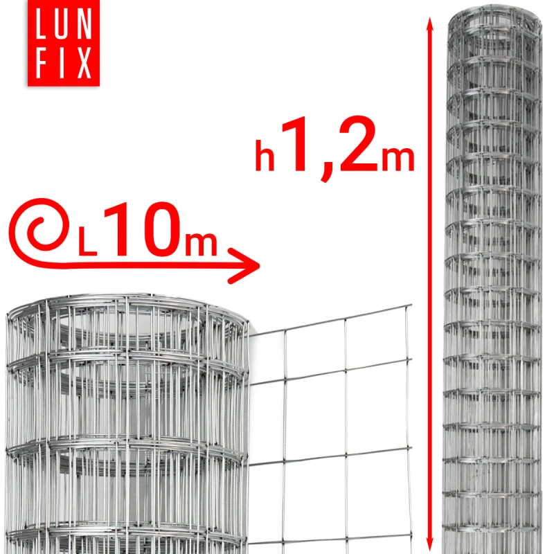 Svařované pletivo pozinkované role 10m oko 60x60 drát 1,6 mm výška 1,2m