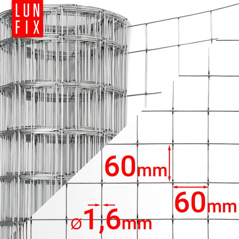 Siatka zgrzewana 120 cm oczko 60x60 fi 1,6mm ogrodzeniowa ocynkowana 10mb