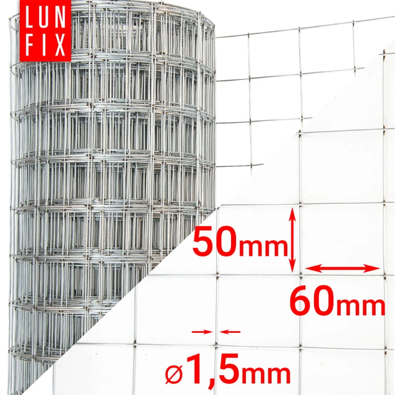 Armovací pletivo oko 50x60 drát1,5mm výška 15cm role 25m