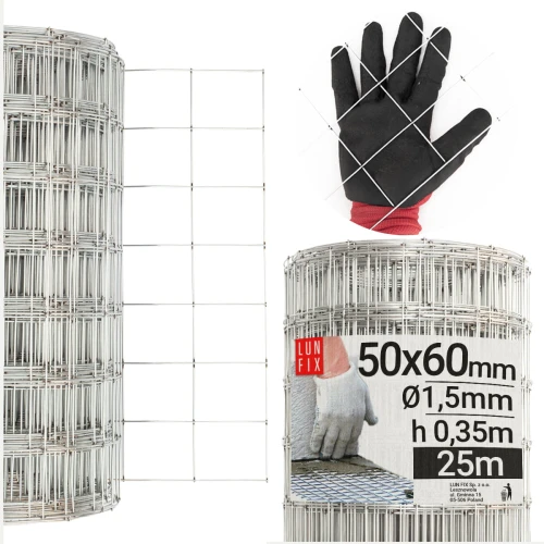 Armovací pletivo oko 50x60 drát1,5mm výška 35cm role 25m