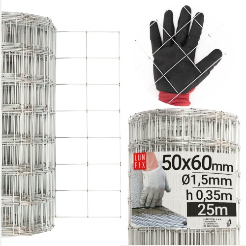 Armovací pletivo oko 50x60 drát1,5mm výška 35cm role 25m