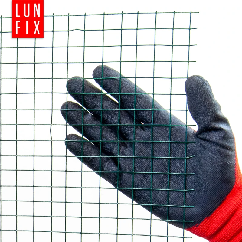 Poplastované čtyřhranné zelené pletivo oko 16x16 fi1,2mm h1m role 25m