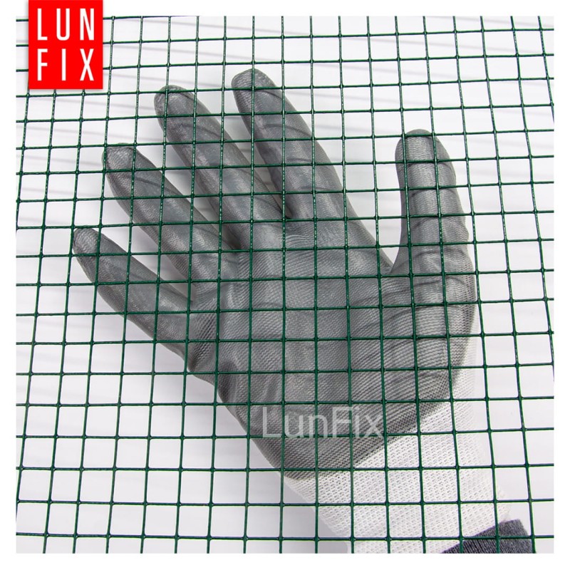 Siatka rabatowa 13x13 metalowa powlekana gr. 1,2mm zielona  h0,5m 25m
