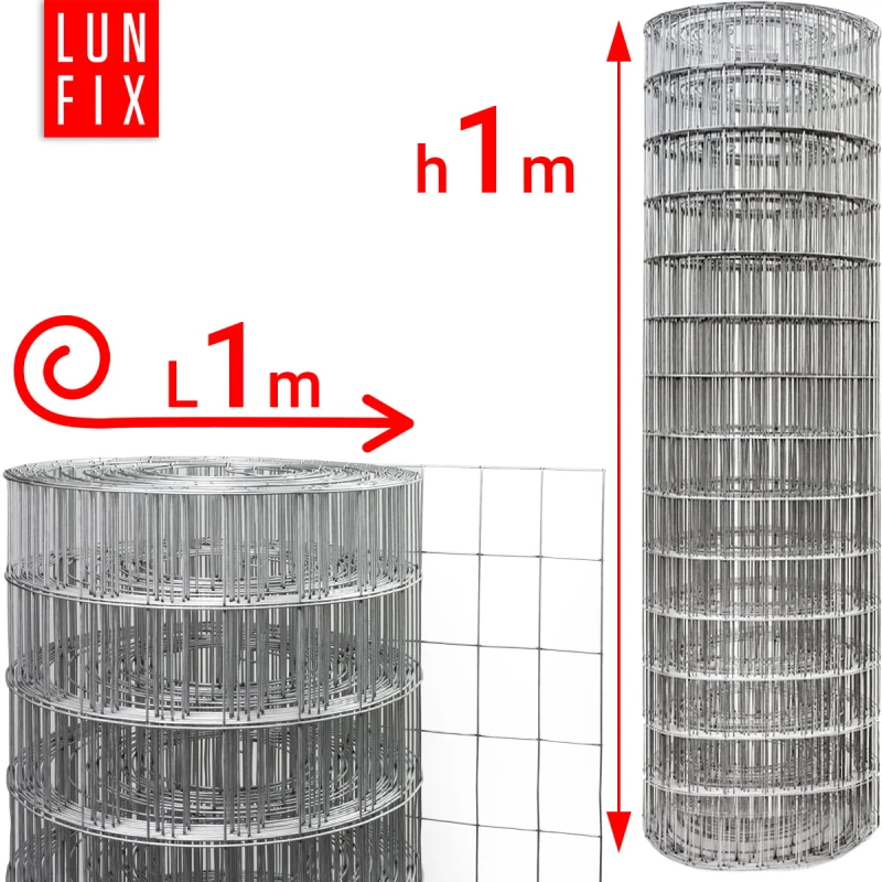 Svařované pletivo pozinkované role 1m oko 75x50 drát 1,9 mm výška 1m