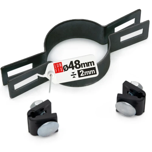 Příchytka plotového panelu průběžná fi48mm šedá