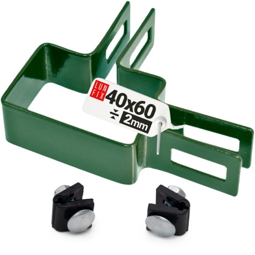 Příchytka plotového panelu rohová 40x60mm zelená