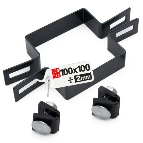 Příchytka plotového panelu průběžná 100x100mm šedá