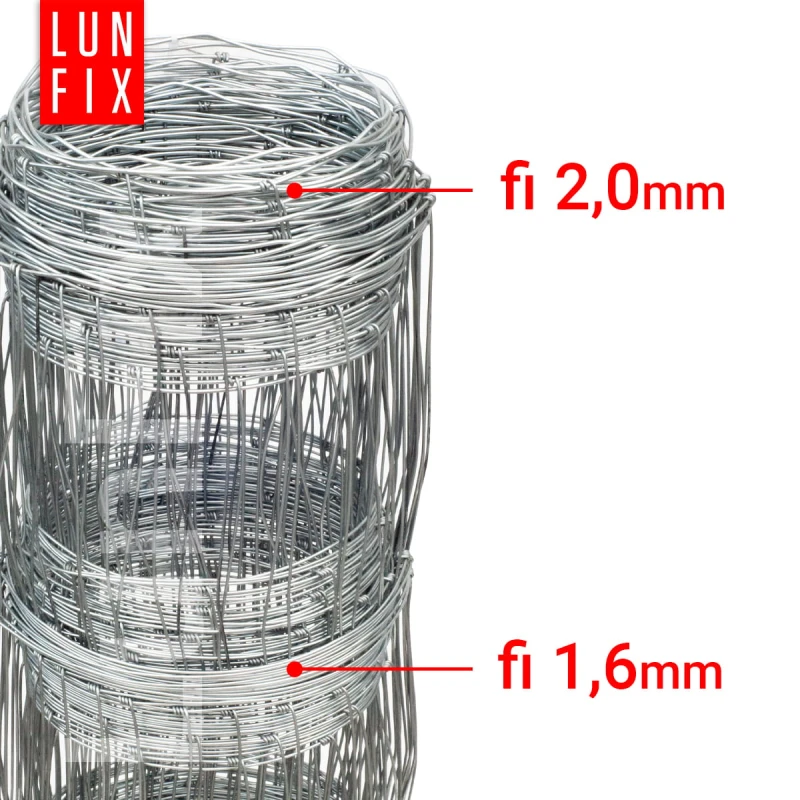 Lesnické pletivo uzlové fi2/1,6mm h1,2m 50m + skoby 100ks.