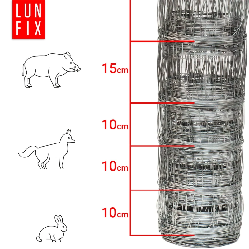 Lesnické pletivo uzlové fi2/1,6mm h1,2m 50m + skoby 100ks.
