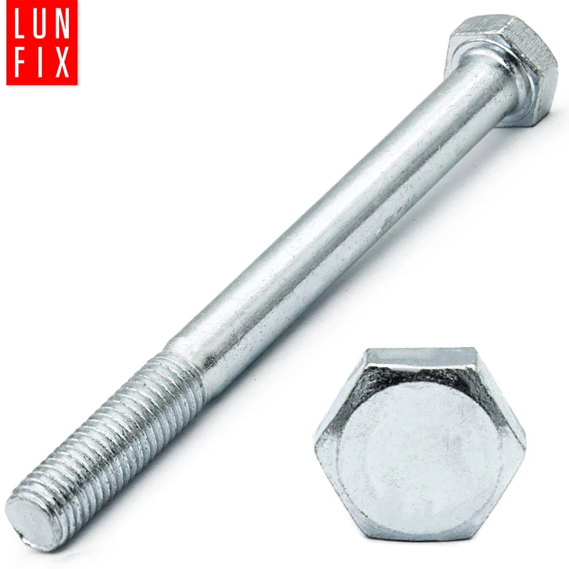 Metrický šroub M10x160 částečný závit DIN 931 třída 8.8 pozink. 1kg