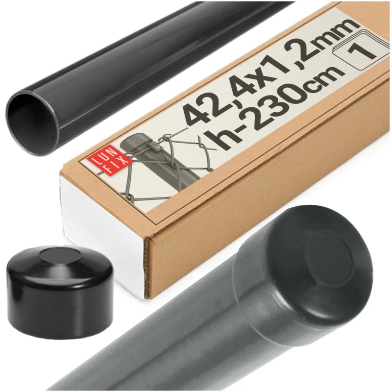 Plotový sloupek kulatý fi 42 tl. 1,2mm 2,3m 230cm grafitový