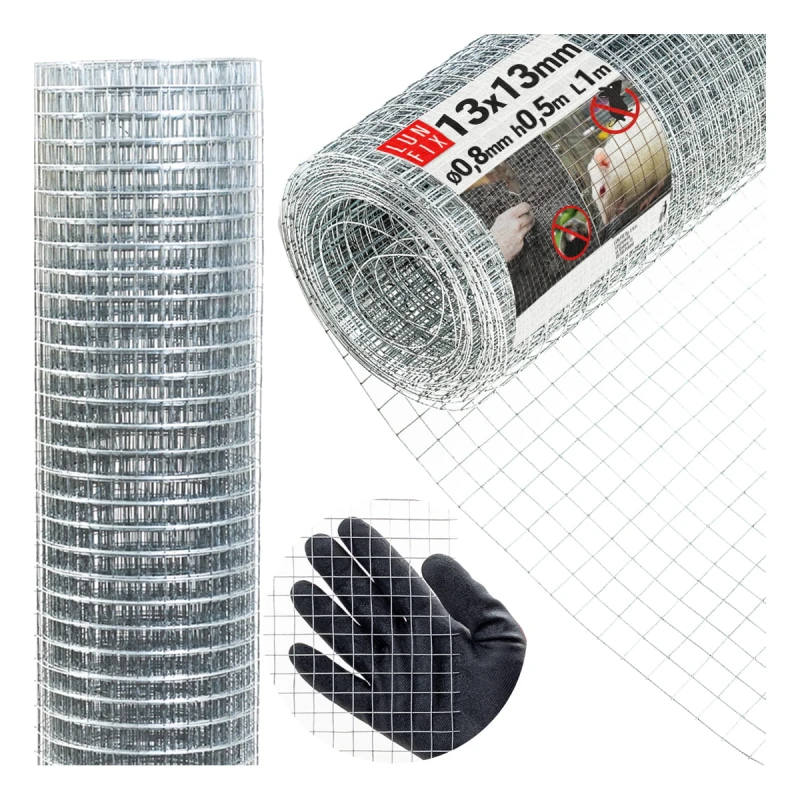 Svařované pletivo proti hlodavcům 50cm 13x13 fi 0,8mm pozinkované 1m
