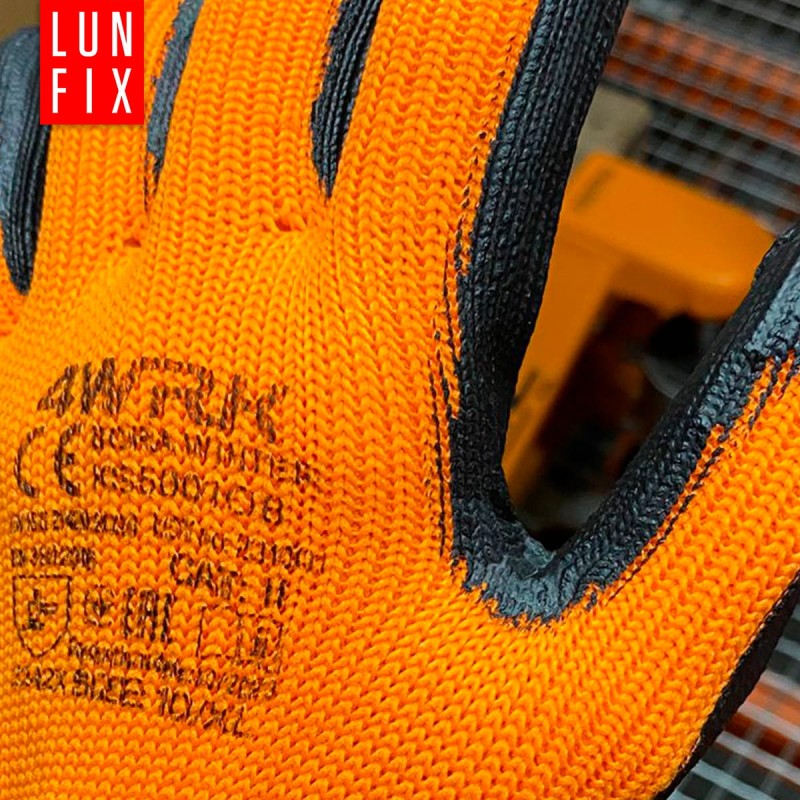 Rękawice robocze zimowe bawełniane z lateksem 9 L 1szt.