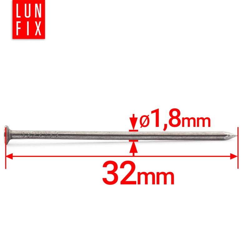 Gwoździe budowlane 1,8x32 mm czarne 1kg