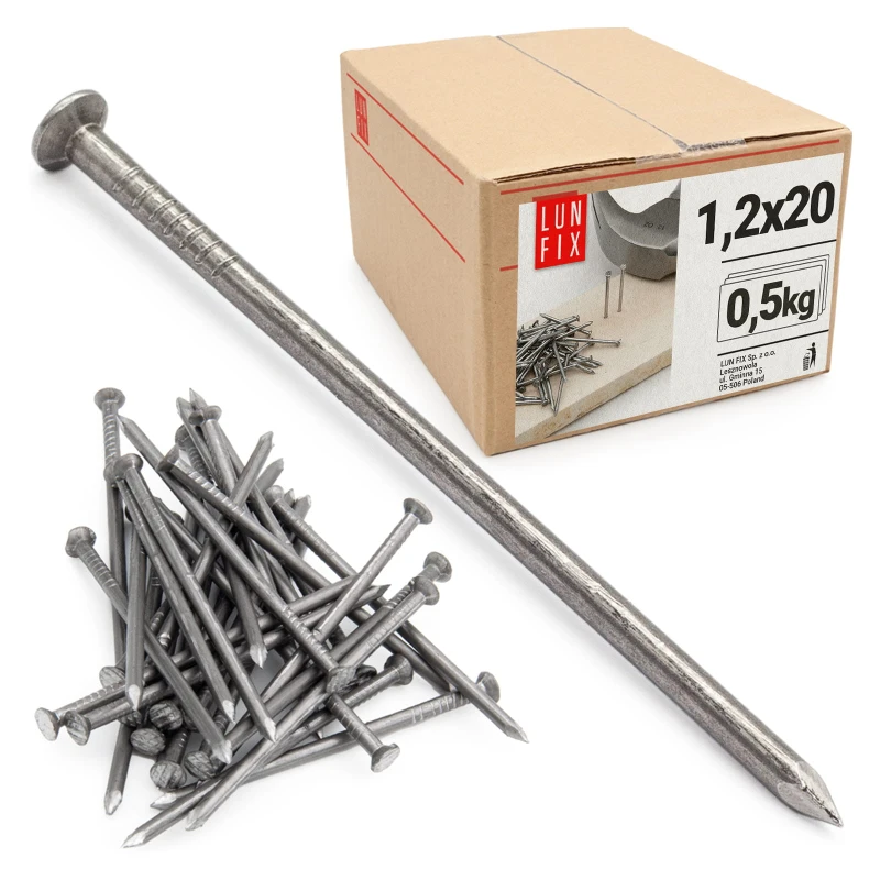 Stavební hřebíky 1,2x20 mm černé 0,5 kg