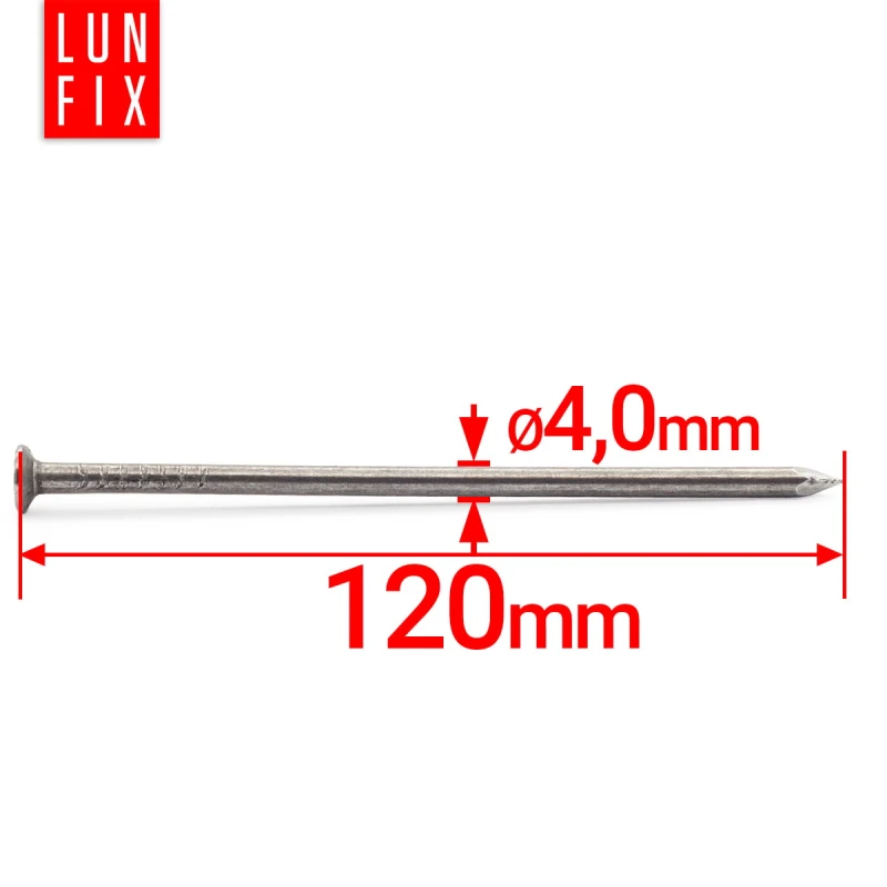 Stavební hřebíky 4x120 mm černé 5kg