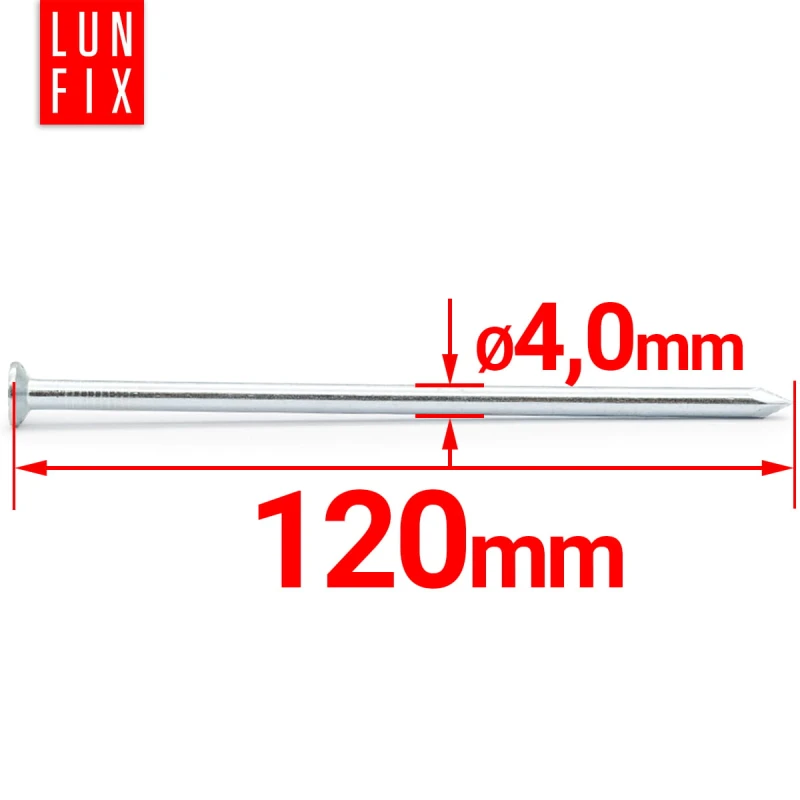 Stavební hřebíky 4x120 mm pozinkované 5kg
