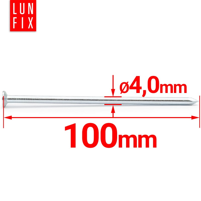 Gwoździe budowlane 4x100 mm 4 cale ocynkowane 5kg