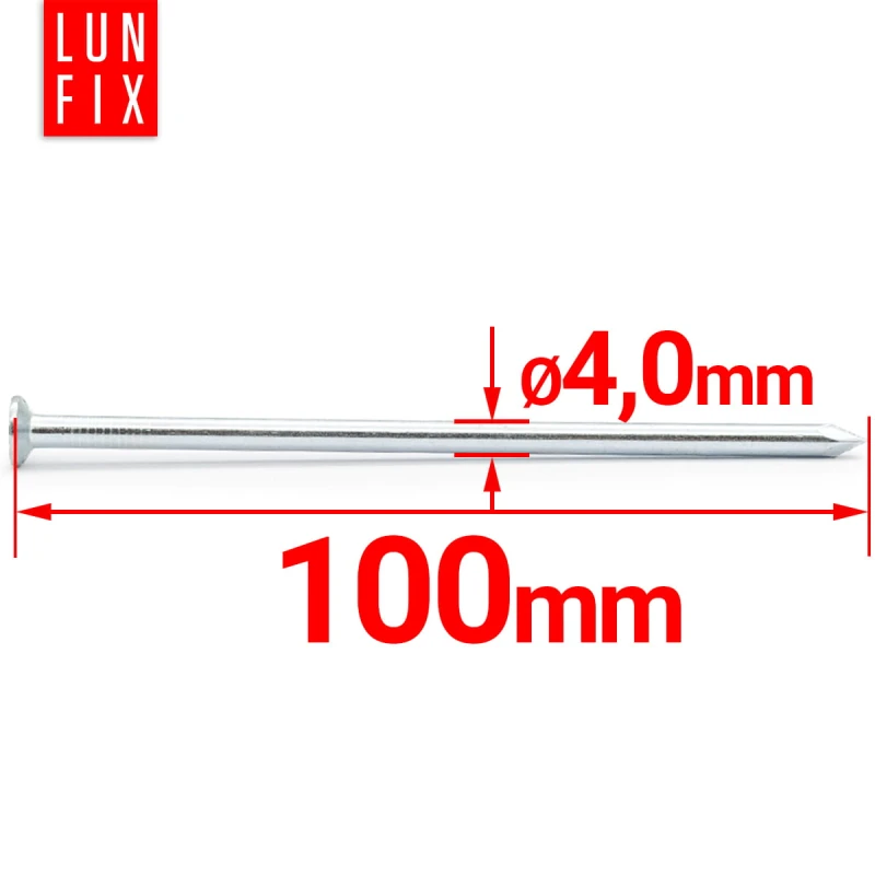 Stavební hřebíky 4x100 mm 4" pozinkované 5kg