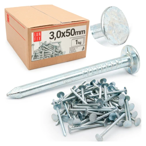 Hřebíky na lepenku 3x50 mm 2" 1kg