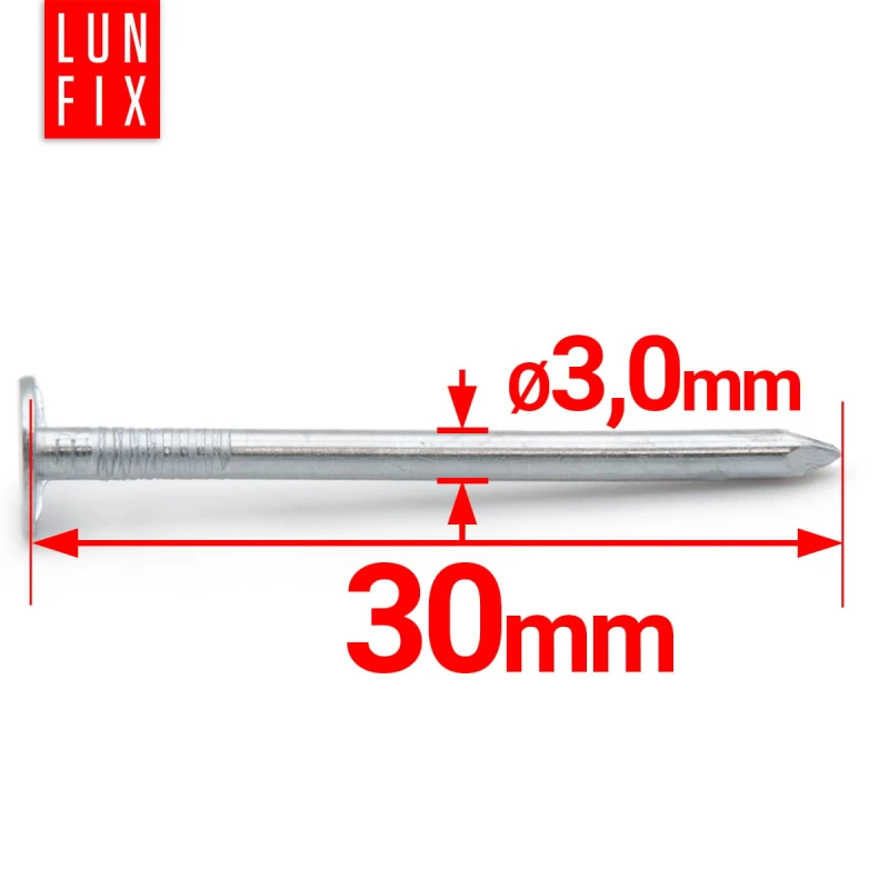 Hřebíky na lepenku 3x30 mm 0,5 kg