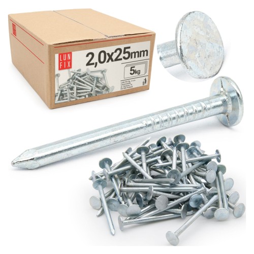 Hřebíky na lepenku 2x25 mm 5kg
