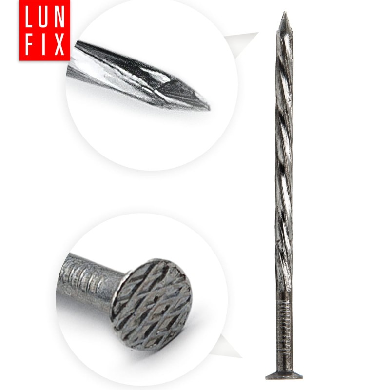 Gwoździe skręcane 3,4x90 mm 3,5" czarne 1kg