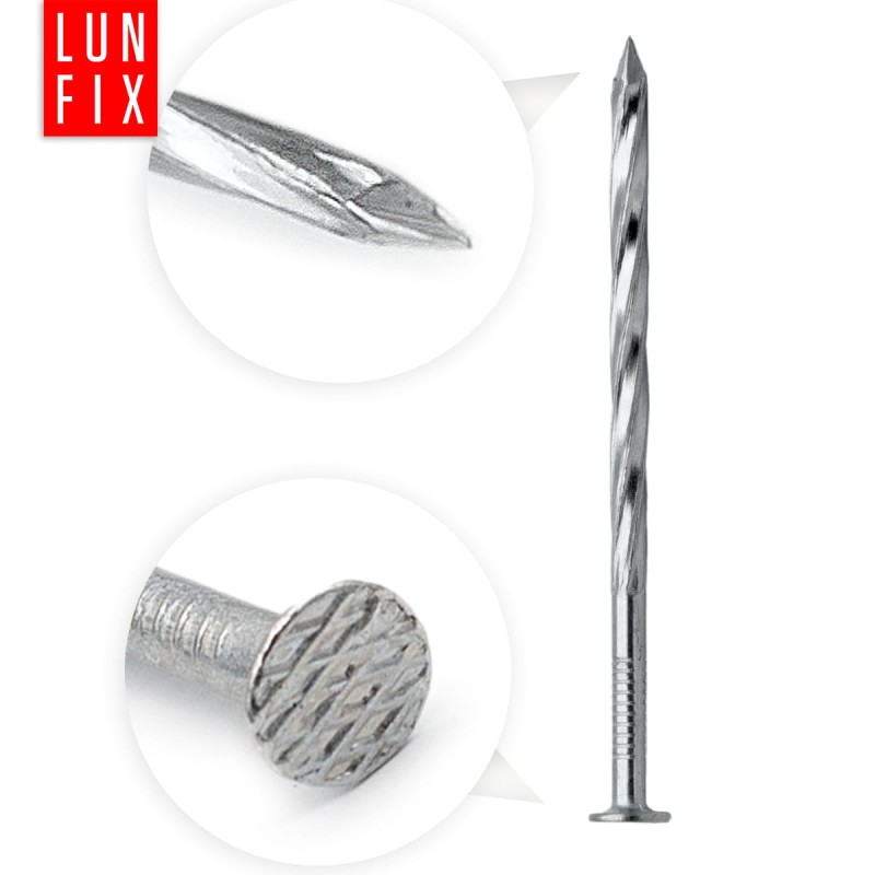 Gwoździe skręcane 2,5x50 mm 2 cale ocynkowane 1kg