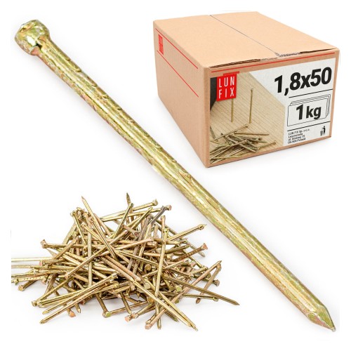 Hřebíky kolářské 1,8x50mm zlaté pozinkované 1kg