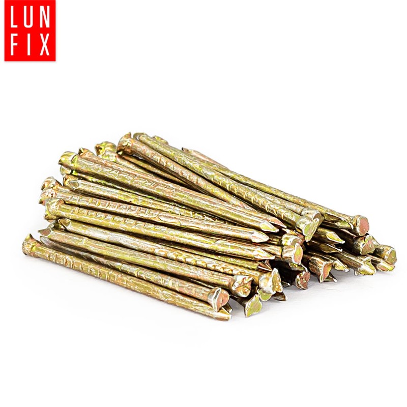 Gwoździe stolarskie 1,4x25mm żółte ocynkowane DIN1152 100g