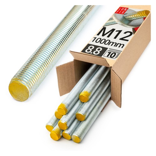Závitová tyč M12 pozinkovaná 1000 mm 8.8 10ks.