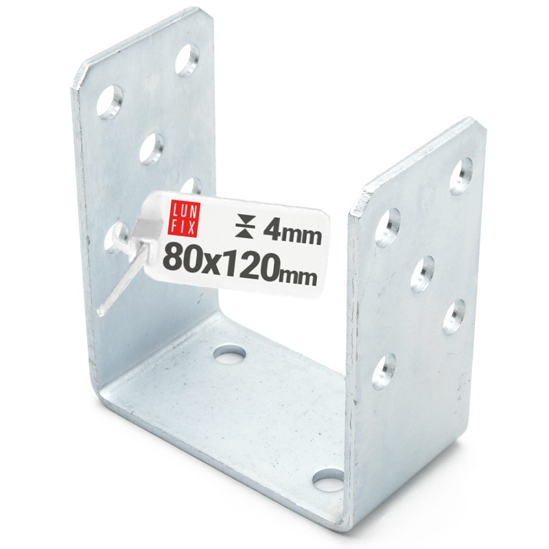 Podstawa słupa typu U 80x120mm kotwa do przykręcania
